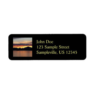 Alaska Sunset I Benice Alaska Photography Returadress Etikett