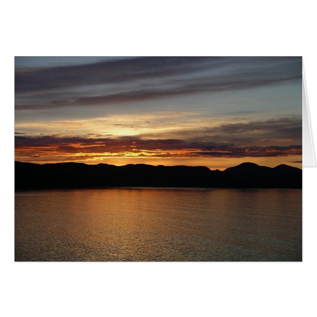 Alaska Sunset II Benice Alaska Fotography Hälsningskort (Framsidan Horizontal)