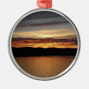 Alaska Sunset II Benice Alaska Fotography Julgransprydnad Metall