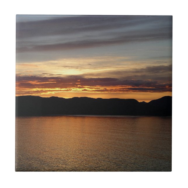Alaska Sunset II Benice Alaska Fotography Kakelplatta (Framsidan)