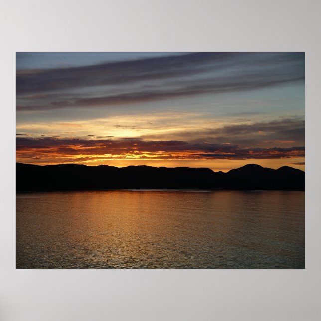 Alaska Sunset II Benice Alaska Fotography Poster (Framsidan)