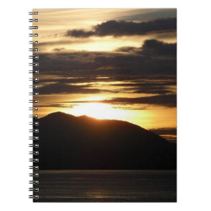 Alaska Sunset III Benice Alaska-foto Anteckningsbok Med Spiral
