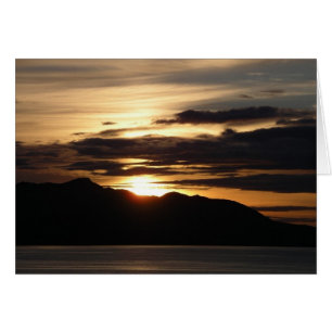 Alaska Sunset III Benice Alaska-foto Hälsningskort