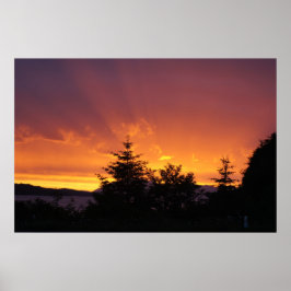 Alaska sunset poster