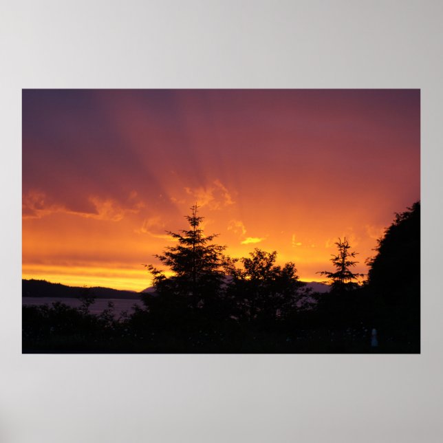 Alaska sunset poster (Framsidan)