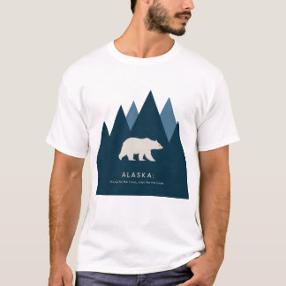 Alaska t-shirt camping design klassisk konst