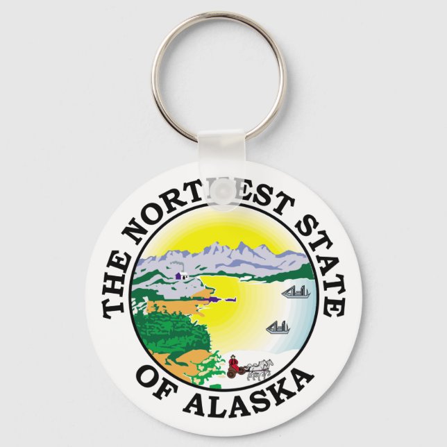 Alaska-tecken Nyckelring (Framsida)