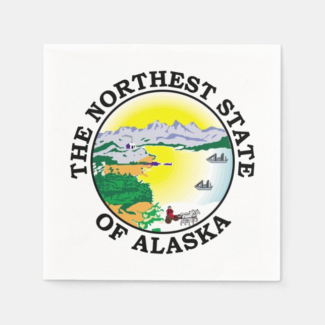 Alaska-tecken Pappersservett (Framsidan)