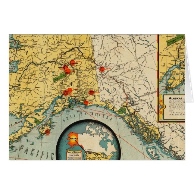 Alaska-territoriet Hälsningskort (Framsidan Horizontal)