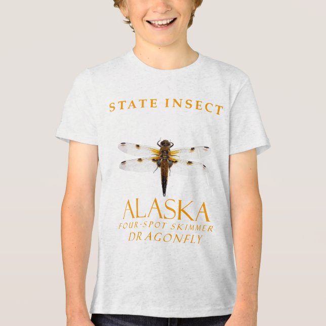 Alaska Territory Insekt Fyrfläckad Slätlibell  T Shirt (Framsida)
