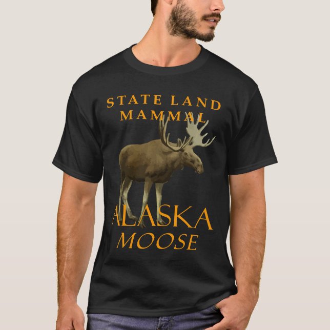 Alaska Territory Landlevande däggdjur Älg T Shirt (Framsida)