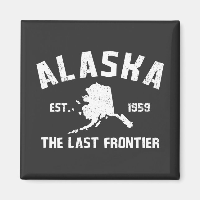 Alaska The Last Frontier T-Shirt Magnet (Framsidan)