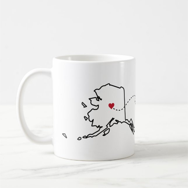 Alaska till Texas - Heart2Heart Kaffemugg (Vänster)