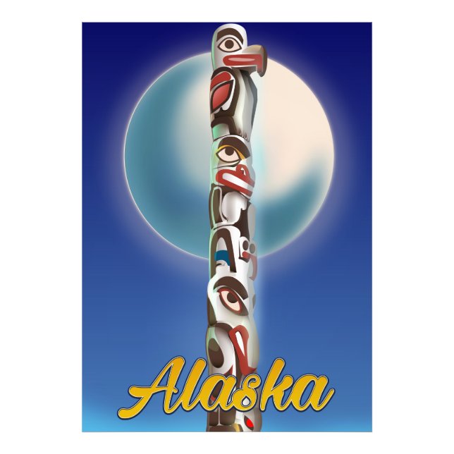 Alaska Totem Pole Resa tryck (Framsidan)