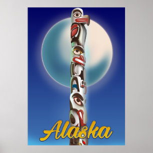Alaska Totem Pole Resa tryck