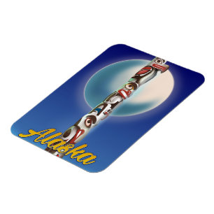 Alaska Totem Pole Resa tryck Magnet