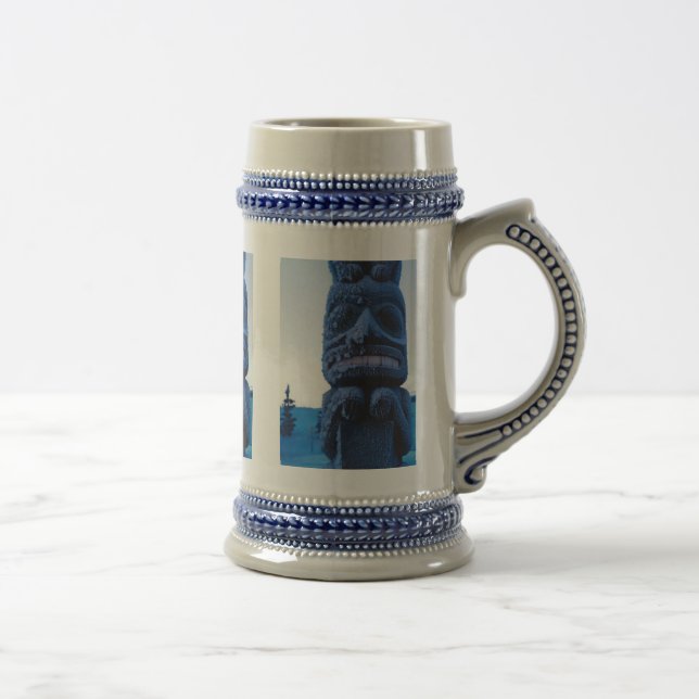 Alaska Totem Pole Winter Scene Finare Krog Sejdel (Höger)