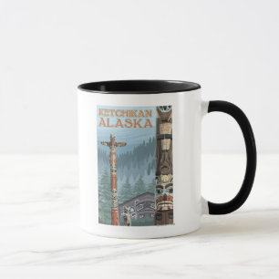 Alaska Totem Poles - Ketchikan, Alaska Mugg