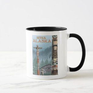 Alaska Totem Poles - Sitka, Alaska Mugg