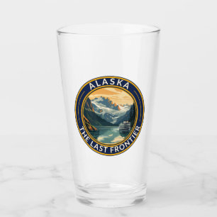 Alaska Travel Art Badge Glaskopp