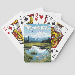 Alaska Travel Art Vintage Casinokort