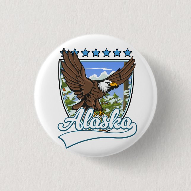 Alaska Travel Patch Knapp (Framsida)