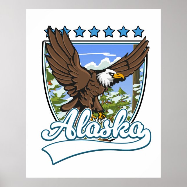 Alaska Travel Patch Poster (Framsidan)