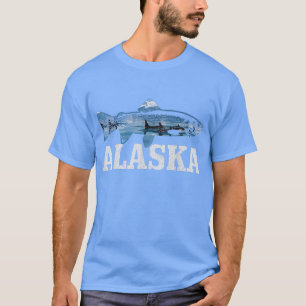Alaska Trout Salmon Flygfiske Fish Orca Whale Na T Shirt
