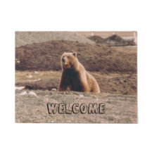 Alaska Tundra Grizzly Welcome Photo Prated
