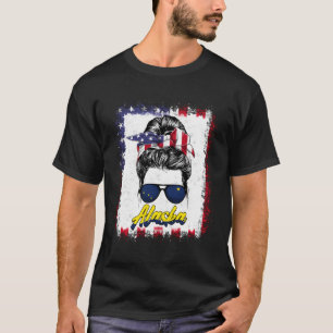Alaska US Flagga United Stater American for T Shirt