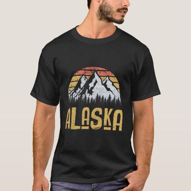 Alaska Us Mountains Glacier T Shirt (Framsida)
