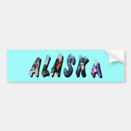 Alaska USA American Flagga Travel Bild Citat Text Bildekal