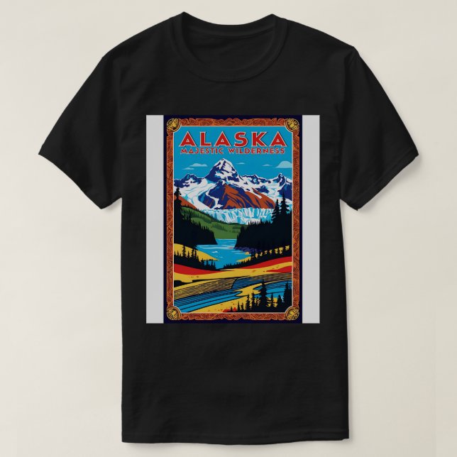 Alaska USA American Vintage affisch TourTravel T Shirt (Design framsida)