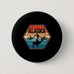 Alaska Usa Berg Vandring Vintage Retro Present Knapp