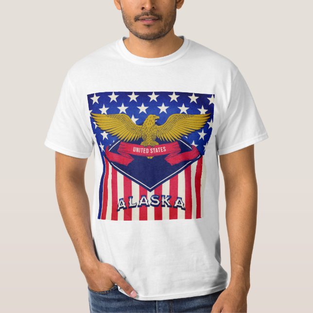 Alaska USA flagga T Shirt (Framsida)