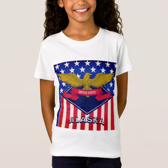 Alaska USA flagga T-Shirt (Framsida)