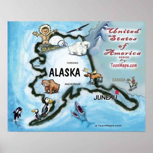 Alaska USA Poster (Framsidan)