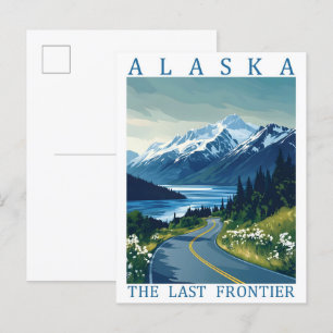 Alaska, USA:s senaste gränsstation Travel Ställe Vykort