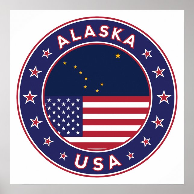 Alaska, USA, Stater Poster (Framsidan)