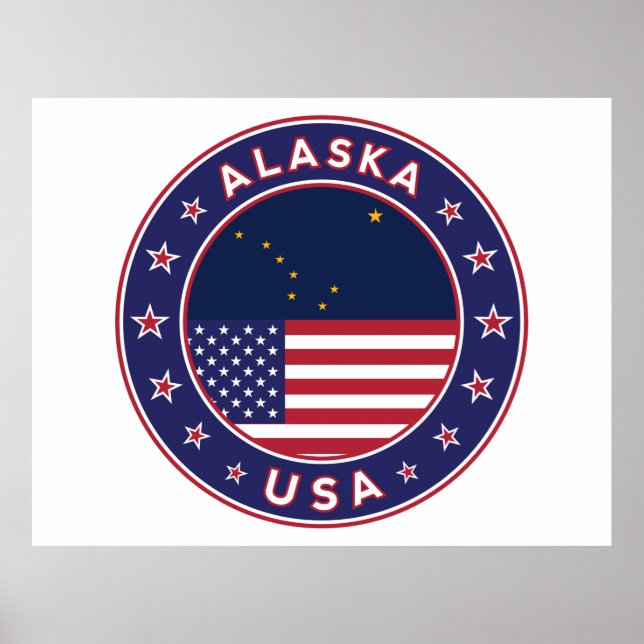 Alaska, USA, Stater Poster (Framsidan)