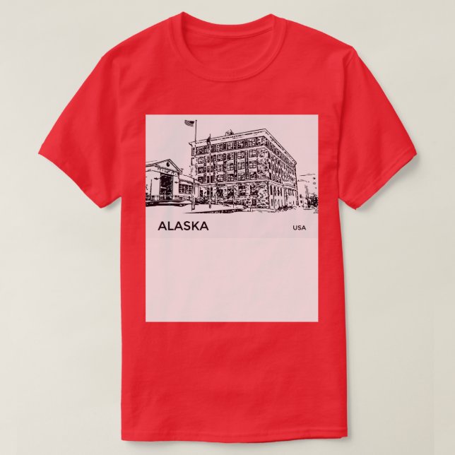 Alaska USA TShirt T Shirt (Design framsida)