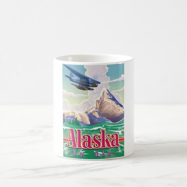 Alaska USA vintage reseaffisch. Kaffemugg (Center)