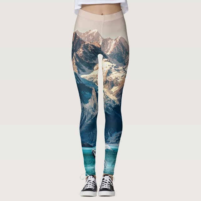 Alaska val: båtutflykt. leggings (Framsida)