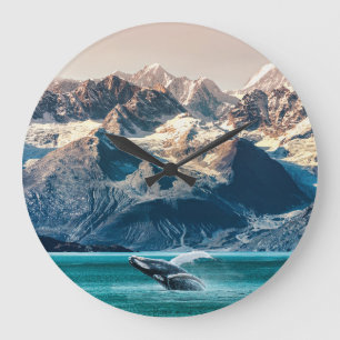 Alaska val: båtutflykt. stor klocka