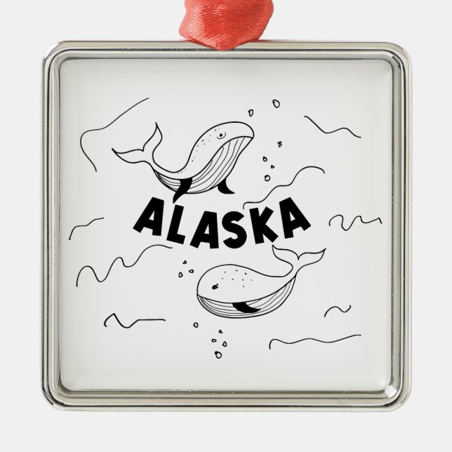 Alaska Valar Julgransprydnad Metall (Framsidan)