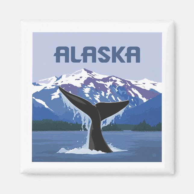 Alaska | Valgaffel Magnet (Framsidan)