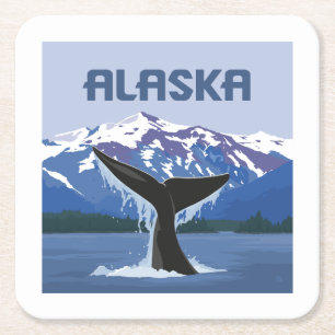 Alaska Valgaffel Underlägg Papper Kvadrat