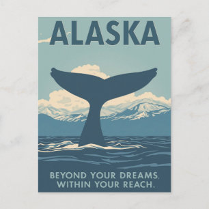 Alaska Valhajadventyr Vykort