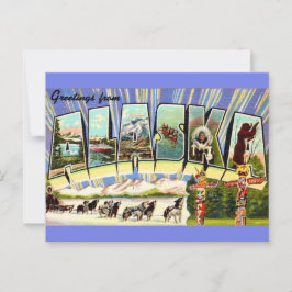 Alaska Välkomst Retro Postkort Vykort