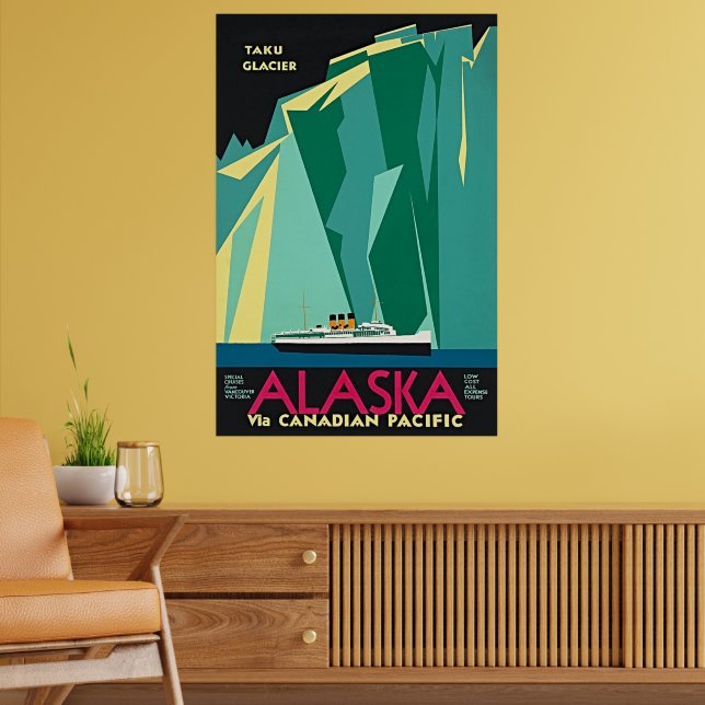 Alaska via Canadian Pacific - Taku Glacier Poster (Vardagsrum 2)